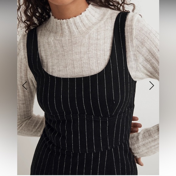 Madewell Wool-Blend Mini Dress in Pinstripe - Picture 5 of 6